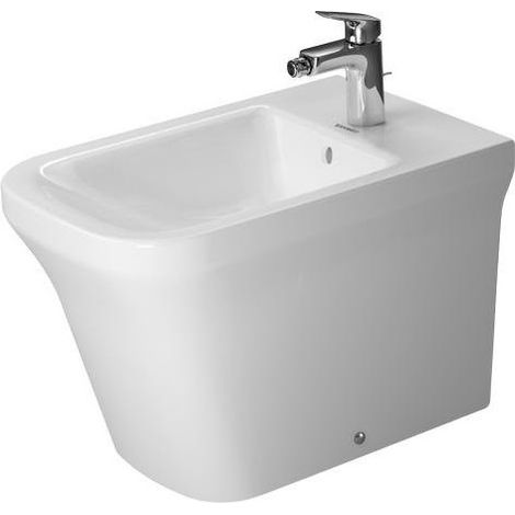 Bidet P3 Comforts Back-to-wall ÜL plage de robinettrie 380x600mm 1 trou de robinetterie blanc Wondergliss