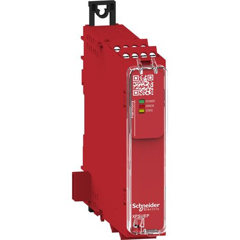 Módulo de seguridad HARMONY SCU 24V CA/CC con 4 NA y 2 NC, PLe/Cat. 4 según ISO 13849-1 (1/4)