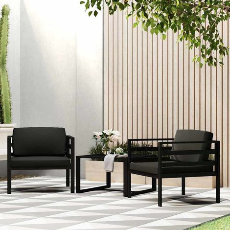 Canapés simples 2 pcs Canapé relax - Canapé de salon avec coussins Aluminium Anthracite BV724696 - BonneVie (1/5)