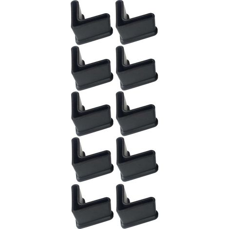 10x Tappi triangolari per piedini di mensole, tappi protettivi in gomma morbida per tubi di plastica per mobili, 50x50 50 mm (1/3)