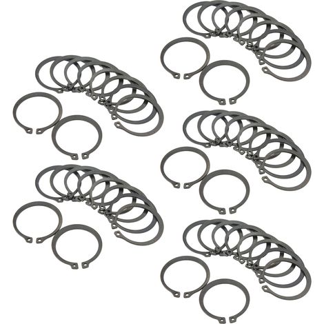 50 circlips d'arbre d'embrayage de compresseur de climatisation, épaisseur 1,5 mm, en fer robuste pour compresseur de climatisation 507 (1/5)