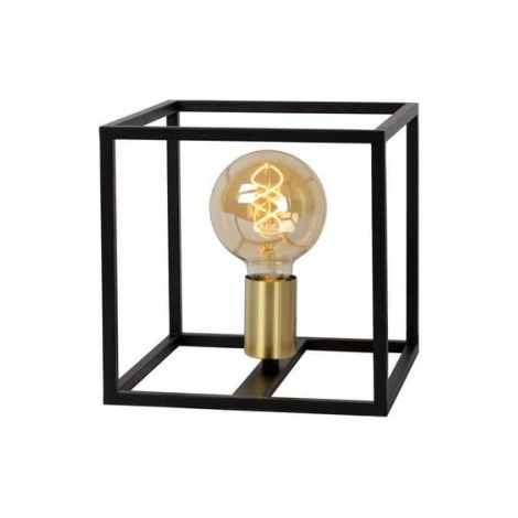 Lampada da tavolo Lucide Ruben nero/ottone E27 40W