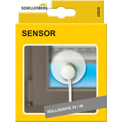 Schellenberg 22639 Sensore solare per avvolgicavo elettrico tapparelle RolloDrive 35 e 45, lunghezza cavo 1,5 m (1/3)