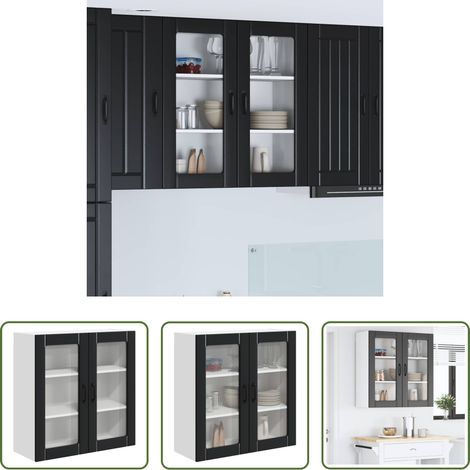 Küchenschrank Schwarz - Küchenschrank Schwarz 80 x 31 x 80 cm Holzwerkstoff (1/5)