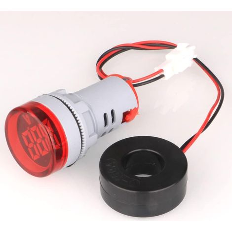 Mini-LED-Digital-Amperemeter, AC 0–100 A Digital-Ampere-Tester, Amp-Monitor, rotes LED-Signalfeld