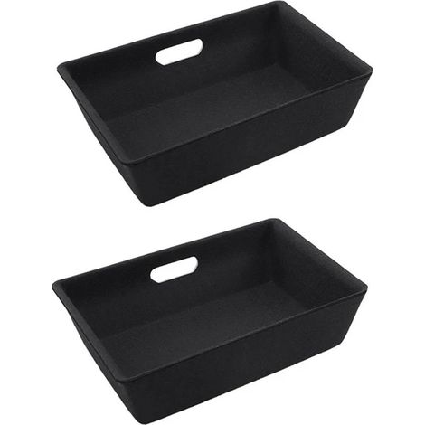 (2 pièces) Boîte de rangement sous siège compatible avec Tesla Model Y, grande capacité, organisateur, porte-tiroir, accessoires intérieurs de voiture (1/5)