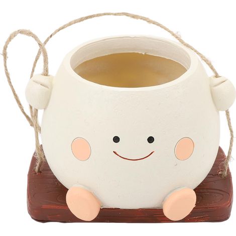 Pot de fleurs en résine suspendu à motif de balançoire pour plantes d'intérieur et d'extérieur, décoration succulente, cadeau pour enfant, enseignant, (1/5)