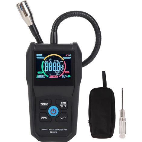 Combustible Gas Detector 50-50000PPM, LCD Display Screen, Portable Pipeline Leak Tester (1/5)