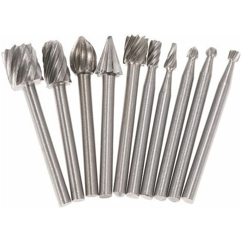 Accessoires De Meulage Electriques, Fraise Rotative Bits De Routeur Hss, 10Pcs, 3Mm (1/5)
