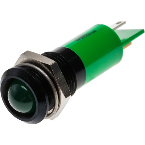 Voyant LED lumineux Vert RS PRO, dia. 14mm ( Prix pour 1 )