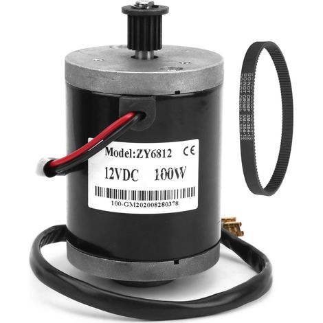 Moteur électrique 12V 100W haute vitesse pour scooter, avec poulie et courroie 384 (1/5)