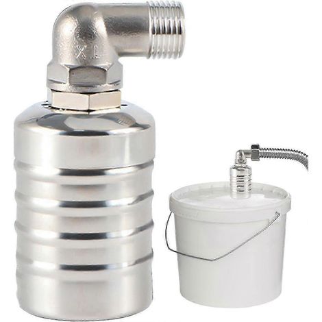 Contrôle du niveau d'eau - Contrôleur de niveau d'eau automatique 304 Flotteur de fontaine avec filtre intégré pour éviter le colmatage, adapté au stockage d'eau et à l'alimentation en eau latérale à (1/5)