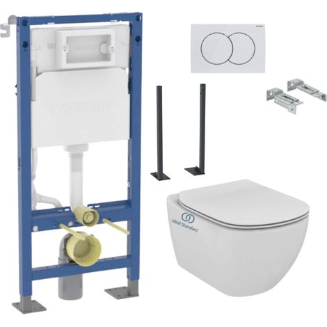 Pack Autoportant Bati-support Geberit Duofix + WC sans bride Ideal Standard Tesi (1/5)