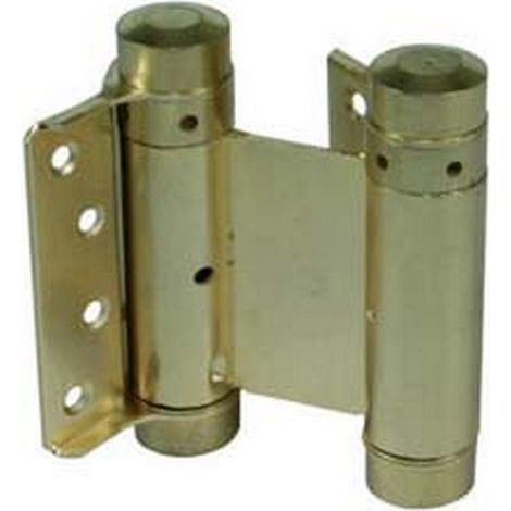 1CP CERNIERE A MOLLA TIPO "BOMMER" ACCIAIO OTTONATO ART.101 - mm. 75