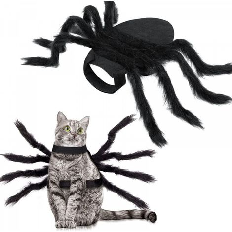 Costume d'halloween pour Animaux, Costumes de Cosplay d'araignée réglables pour Petits Chiens et Chats Moyens,Code S (1/5)