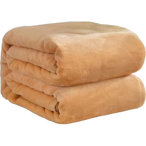 Couverture Flanelle - Microfibre Polyester - Pour Lit Queen - Chaleur Confortable Toute L'Année - 220 x 240 cm - 400 g (1/5)