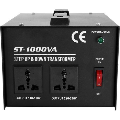 Smart and efficient home step-up transformer, 1000W, 110-120V to 220V-240V, suitable for TVs, water dispensers, computers and rice cookers (1/5)
