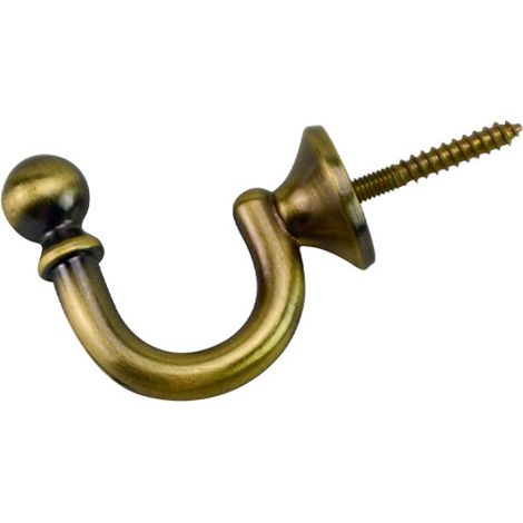 Stück runde Vorhanghalter, 35 mm Metall-Vorhanghalter, Vintage-Vorhanghalter mit Wandhaken zum Raffen von Vorhängen, Aufhängen oder für Taschen (Bronze)