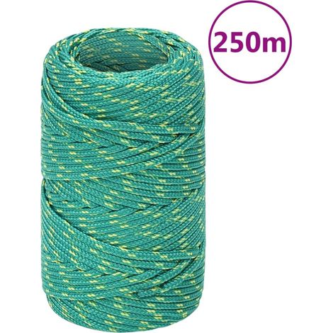 Corde de bateau, Corde de Cordage pour Randonnée Camping Vert 2 mm 250 m Polypropylène ASD27710 (1/5)
