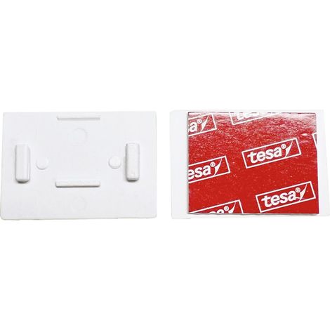 Support adhésif pour Stores, pour Le Montage collé de Stores sur Le battant de la fenêtre sans percer ni Visser, Plastique, Blanc, 2 pièces (1/3)