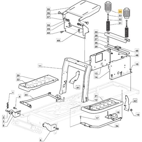 Tapa muelle asiento ORIGINAL STIGA tractor cortacésped 1328h 325600148/0