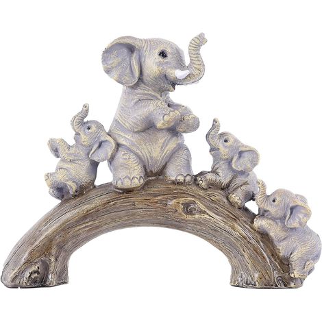 1 Statue d'éléphant, Résine durable, Détails réalistes, Design symbolique, Décoration salon, bureau (1/5)