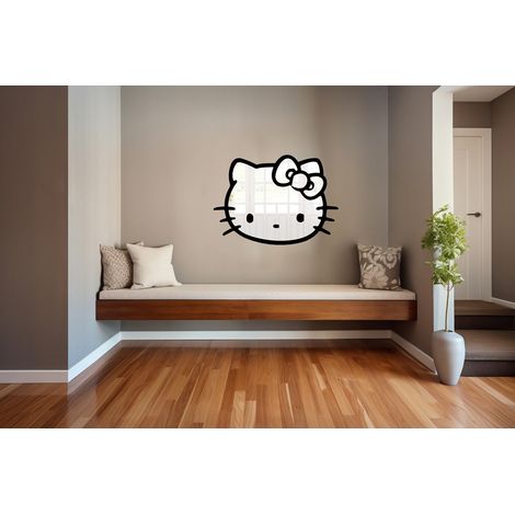 Miroir incassable en PVC haute densité modèle KITTY couleur noir dimension 50x35 cm - Dimension : 50x35 cm (1/4)