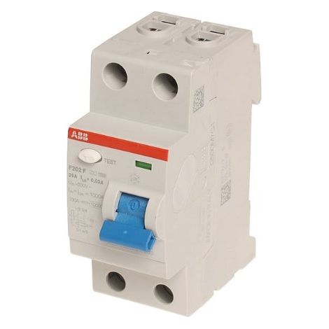 ABB STOTZ AMP, J PROTEZIONE FI INTERRUTTORE F202 F 25/0.03 2P, TIPO F, 25 A, 30 MA INTERRUTTORE 8012542992738