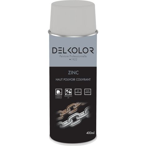 Delkolor Peinture spéciale Zinc en aérosol 400 ml