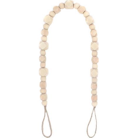 embrasse de rideau rétro en perles de bois, jolie attache-rideau-76x2x2cm (1/3)