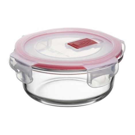Recipiente hermético redondo de cristal