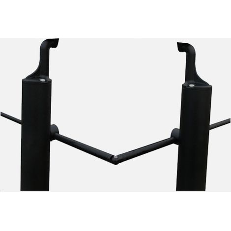 Kordo – Coudes de jonction de tubes lot de 5 – Aluminium noir RAL 9005 – Pour angles 90° à 180° – Raccord pour tube de main courante