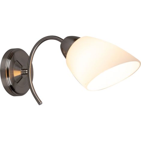 [GEBRAUCHT] Euluna Wandleuchte Varietta Mit Glasschirm Nickel Wandleuchte Deko Leuchte Lampe B-Ware