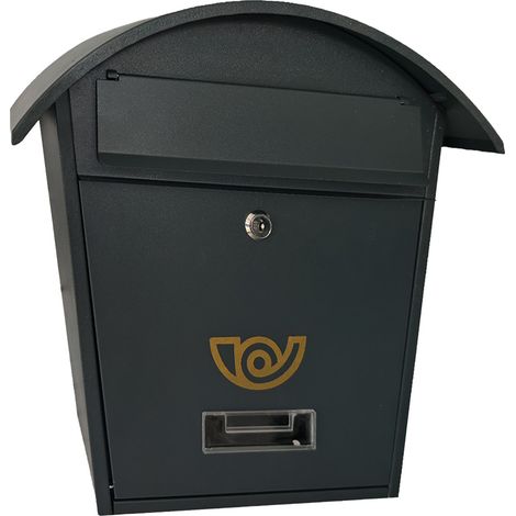 CASSETTA POSTALE 'LOBELIA' cm 36x13x h 37 - grigio acciaio - KASART