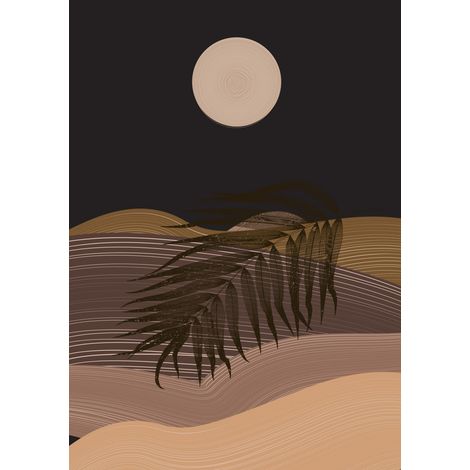 Papier peint panoramique - Paysage Boho - 130 cm x 184 cm (1/2)