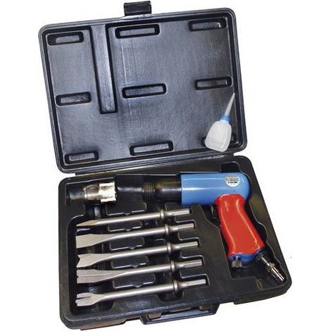 Güde Druckluft Meißelhammer 6,3 bar 240 l/min 3000 Schläge/min Hex 10 mm 5 Meißel