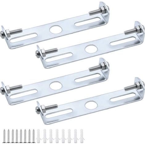 Lot de 4 supports de fixation pour plafonnier, 105 mm – Métal galvanisé résistant à la corrosion – Charge maximale : 5 kg – Fixation sécurisée (1/3)