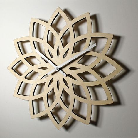 Moderne Wanduhr aus Lotus-Bambusholz, kreative Bambus-Wanduhr