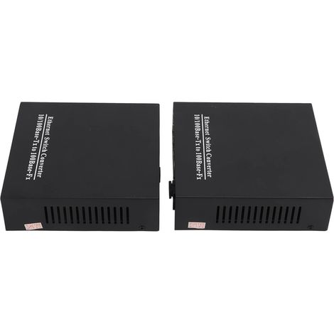 Émetteur-récepteur à fibre optique 100 m, convertisseur de fibre optique simple de qualité opérateur AB, prise 100-240 VEU (1/5)
