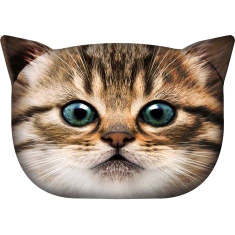 Coussin décoratif Bertoni « Gapcio le Chat » 30×45 cm - velours, imprimé chat, garniture hypoallergénique (1/5)