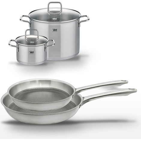 Lot de 2 poêles Elo Relief Passion 24/28cm et 2 faitouts Elo Citrin 20/26cm (1/5)