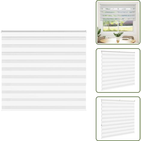 vidaXL Store zèbre blanc 155x150 cm largeur du tissu 150,9cm polyester (1/5)