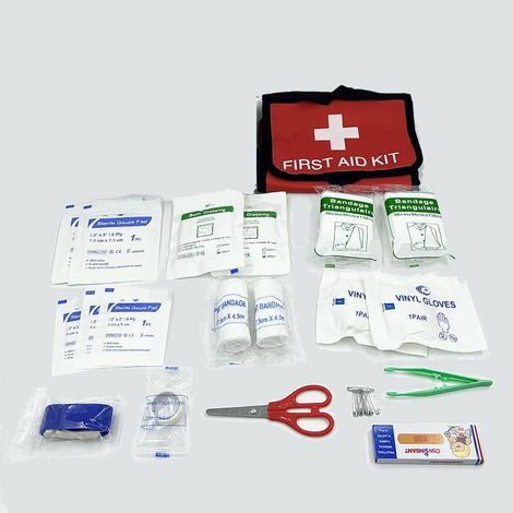 37-piece first aid kit, small medicine bag, first aid kit for car, home, workplace, travel, camping, hiking and outdoor sports (1/5)