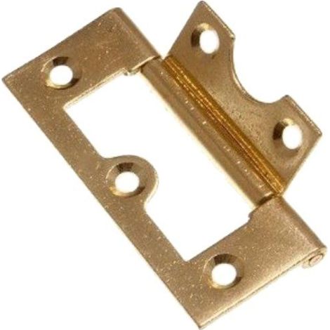 Bulk Hardware BH01124 Charnieres a lame d'equerre en Electro-Laiton, Set de 4 Pieces