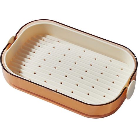 Porte-savon portable avec égouttoir, porte-éponges et bac à savon pour la cuisine, la salle de bain, la douche et le lavabo. (1/5)