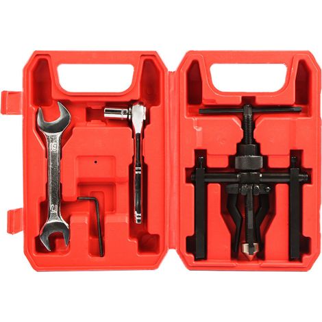 Extracteur de roulements à 3 mâchoires (5 pièces) pour motos, avec coffret de rangement. (1/5)