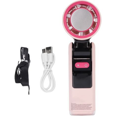 Wiederaufladbarer, tragbarer Ventilator mit digitaler LED-Anzeige, 100 einstellbaren Geschwindigkeitsstufen, faltbar und mit integriertem LED-Licht ausgestattet – ideal für Reisen und Outdoor-Aktivitä (1/5)