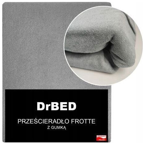 Drap-housse éponge respirant coton polyester dimensions 160x200 cm grammage élevé couleur grise (1/5)