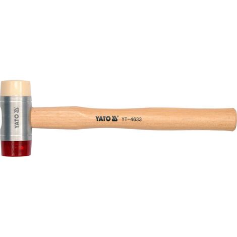 Martillo de hojalatero de 22 mm, poliuretano/nylon, mango de nogal americano YT-4630 yato