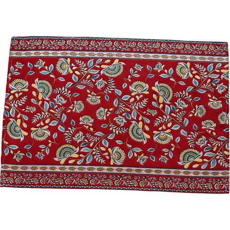 Set de table style campagne, motif floral jacquard, polyester résistant, multicolore (1/5)